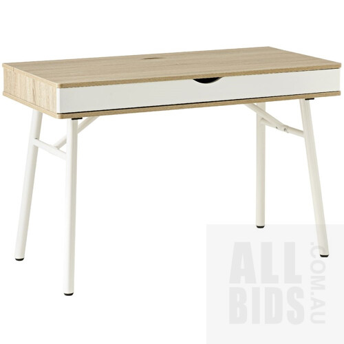 Otto Willow Single Drawer Desk - Brand New - RRP $180.00