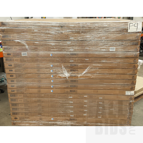 J Burrows Stilford Professional Screens Office Partition Panels - White and Blue - Lot of 20  - Brand New - RRP $3980.00