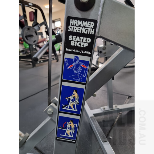 Hammer Strength Seated Bicep Machine