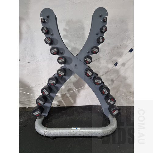 Hammer Strength Dumbbell Rack with Dumbbells 1kg to 10kg