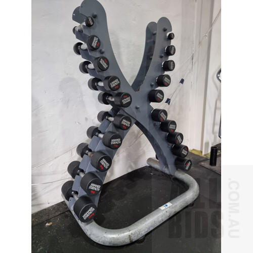 Hammer Strength Dumbbell Rack with Dumbbells 1kg to 10kg