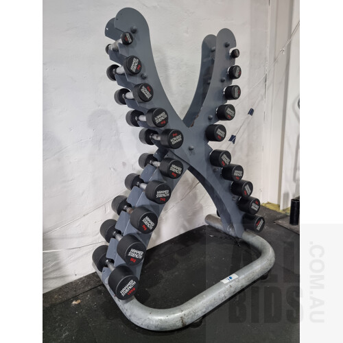 Hammer Strength Dumbbell Rack with Dumbbells 1kg to 10kg