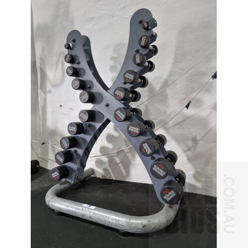 Hammer Strength Dumbbell Rack with Dumbbells 1kg to 10kg