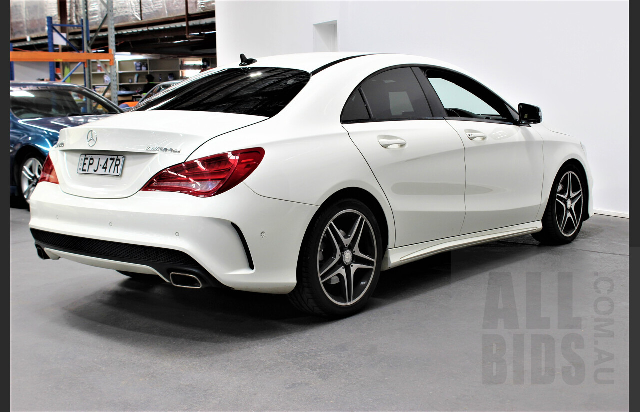 1/2013 Mercedes-Benz CLA 200 AMG Line 117 4d Coupe White 1.6L Turbo