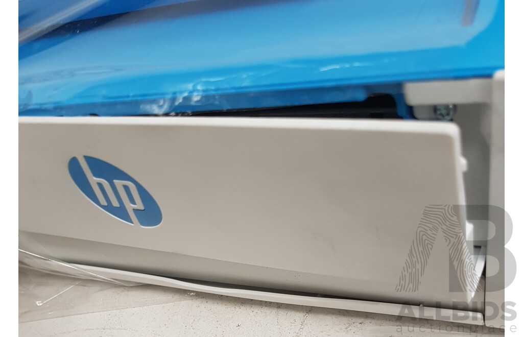 HP DeskJet 3720 Printer, A3 & A4 Paper Sheet Packs, and Ink Cartridges - Lot of 8 - Total ORP $521.94