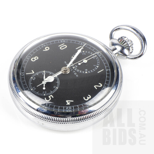 World War Two Era Hamilton Watch Co 19 Jewel Navigational Stop Watch, Type AN 5742-1, MFR'S Part No. 37297