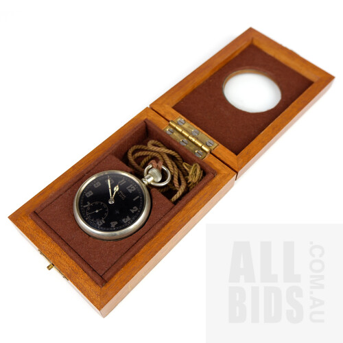 Rare Rolex G.S. MK II British Military Pocket Watch A2033, Circa 1940's