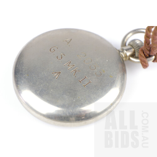 Rare Rolex G.S. MK II British Military Pocket Watch A2033, Circa 1940's