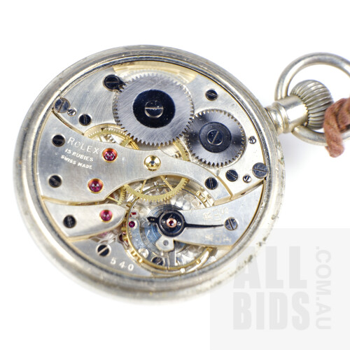 Rare Rolex G.S. MK II British Military Pocket Watch A2033, Circa 1940's
