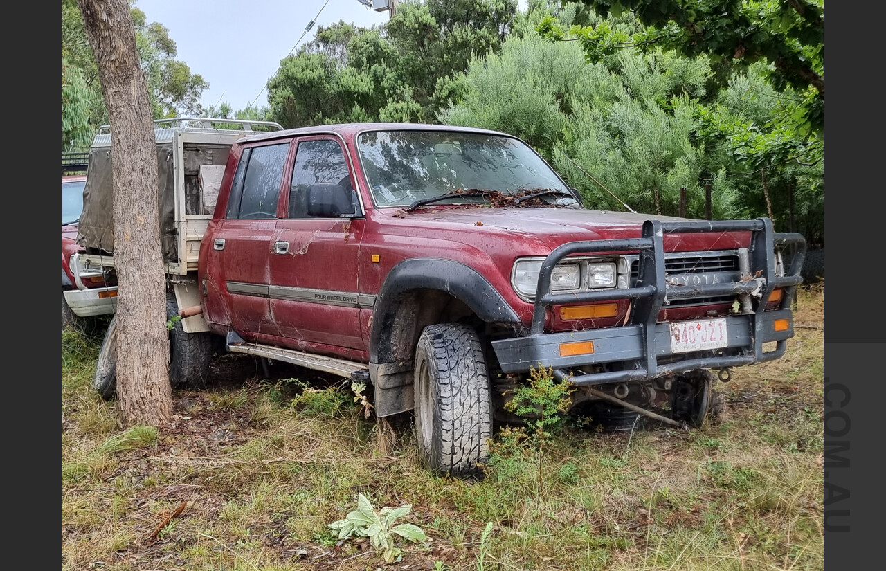 5/1994 Toyota Landcruiser (4x4) Extended Cab Trayback 4d Utility Maroon 4.5L - Project