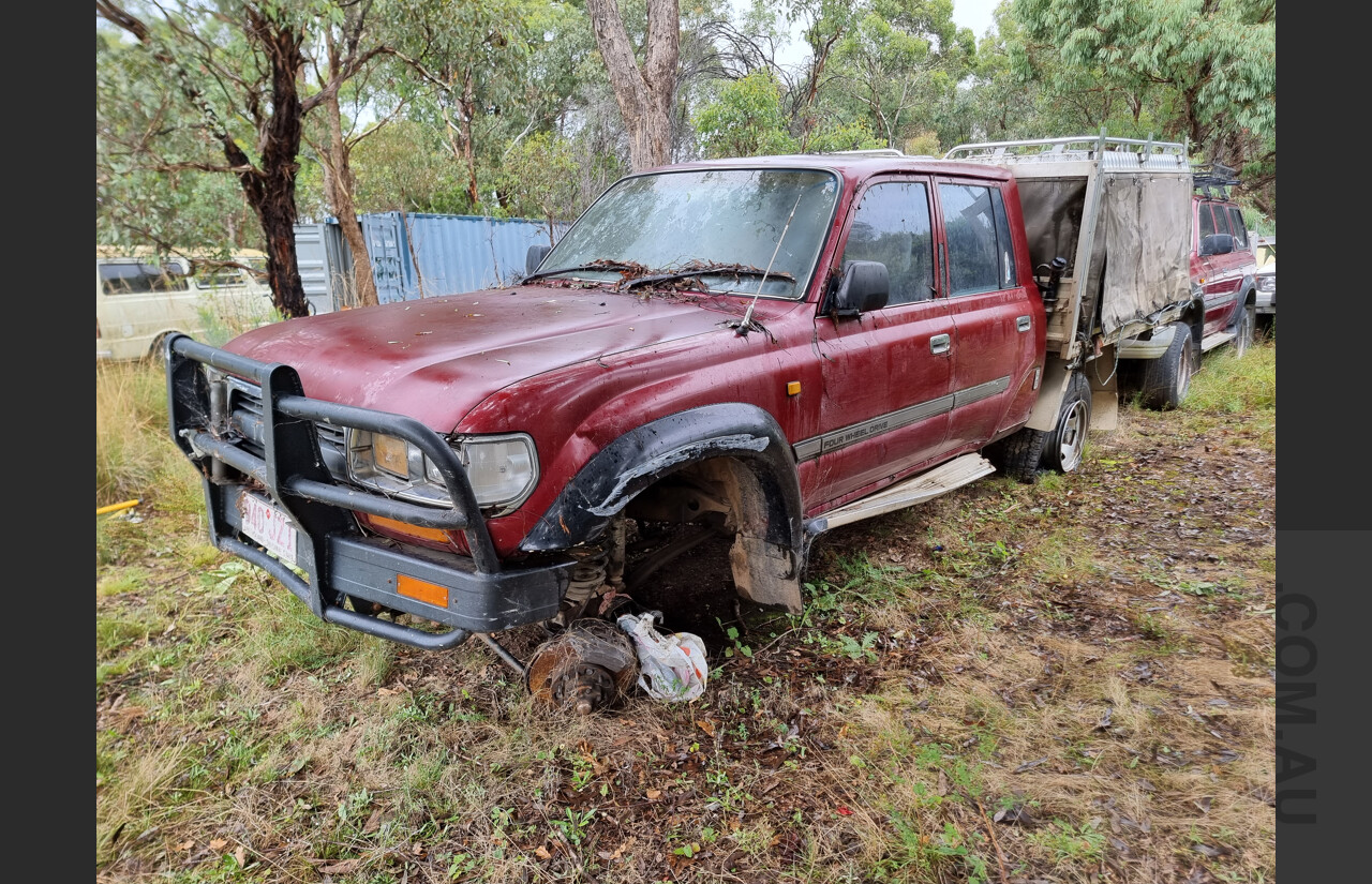 5/1994 Toyota Landcruiser (4x4) Extended Cab Trayback 4d Utility Maroon 4.5L - Project
