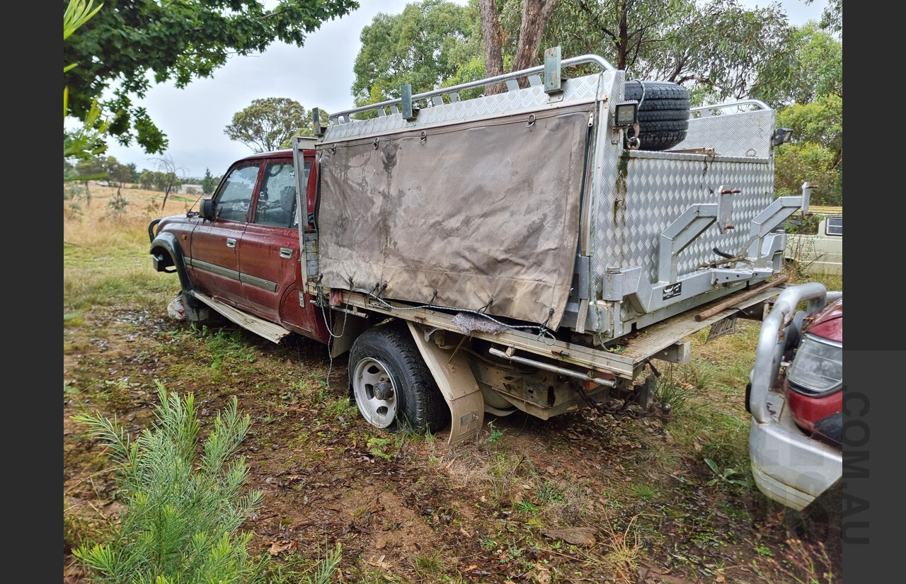 5/1994 Toyota Landcruiser (4x4) Extended Cab Trayback 4d Utility Maroon 4.5L - Project