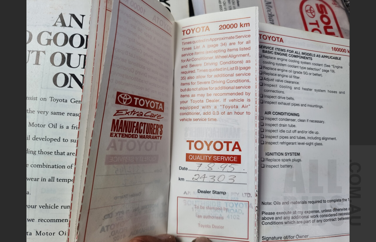 5/1994 Toyota Landcruiser (4x4) Extended Cab Trayback 4d Utility Maroon 4.5L - Project