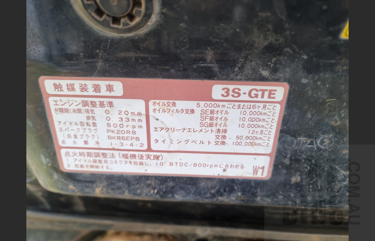 MY1992 Toyota Celica GT-Four (GT-4) Turbo 2d Liftback Black 2.0L Turbo