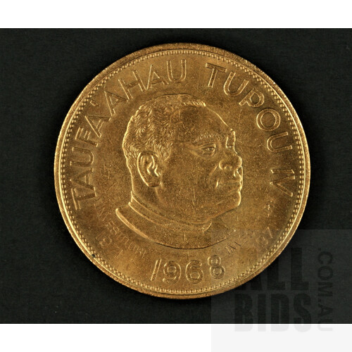 Tonga 1 and 2 Pa'anga coins - 1969 Oil Commemorative Series in case