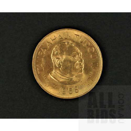 Tonga 1 and 2 Pa'anga coins - 1969 Oil Commemorative Series in case