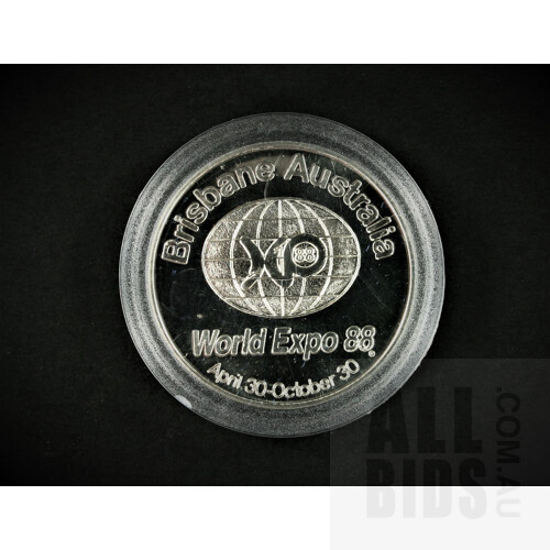 Brisbane Australia World Expo 1988 Silver Medallion