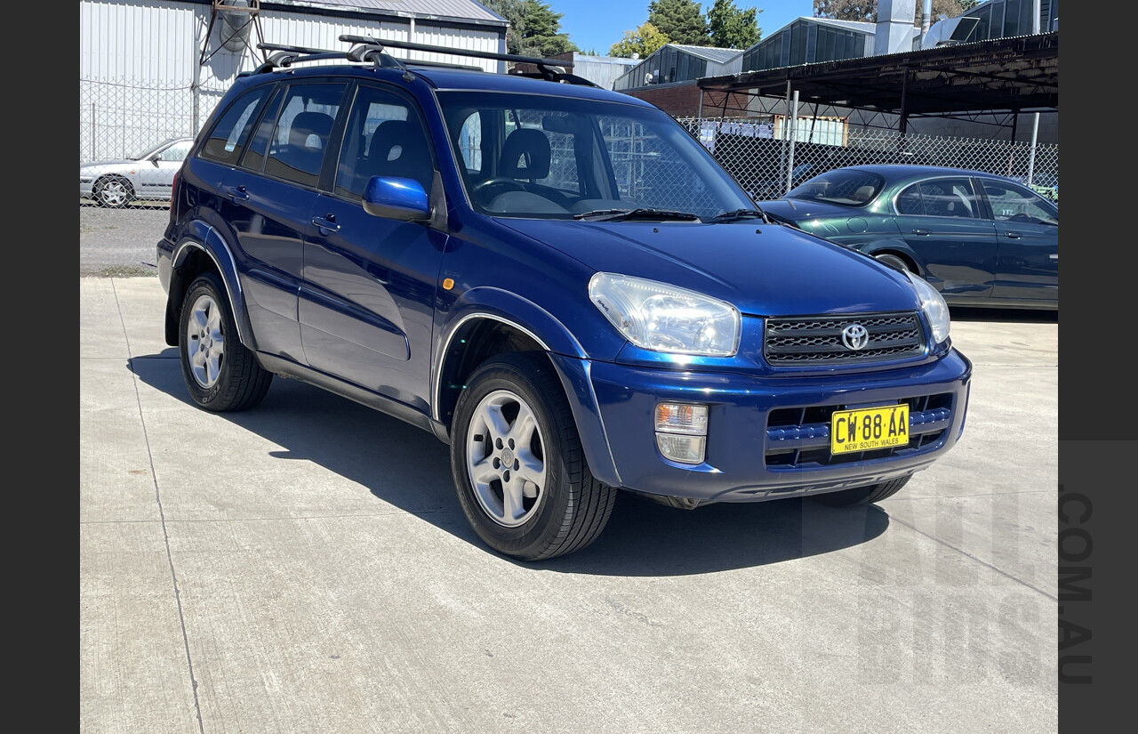 8/2001 Toyota Rav4 Cruiser (4x4) ACA21R 4d Wagon Blue 2.0L