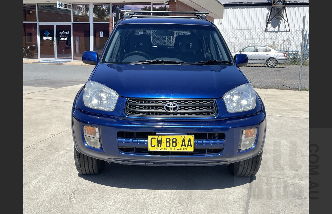 8/2001 Toyota Rav4 Cruiser (4x4) ACA21R 4d Wagon Blue 2.0L