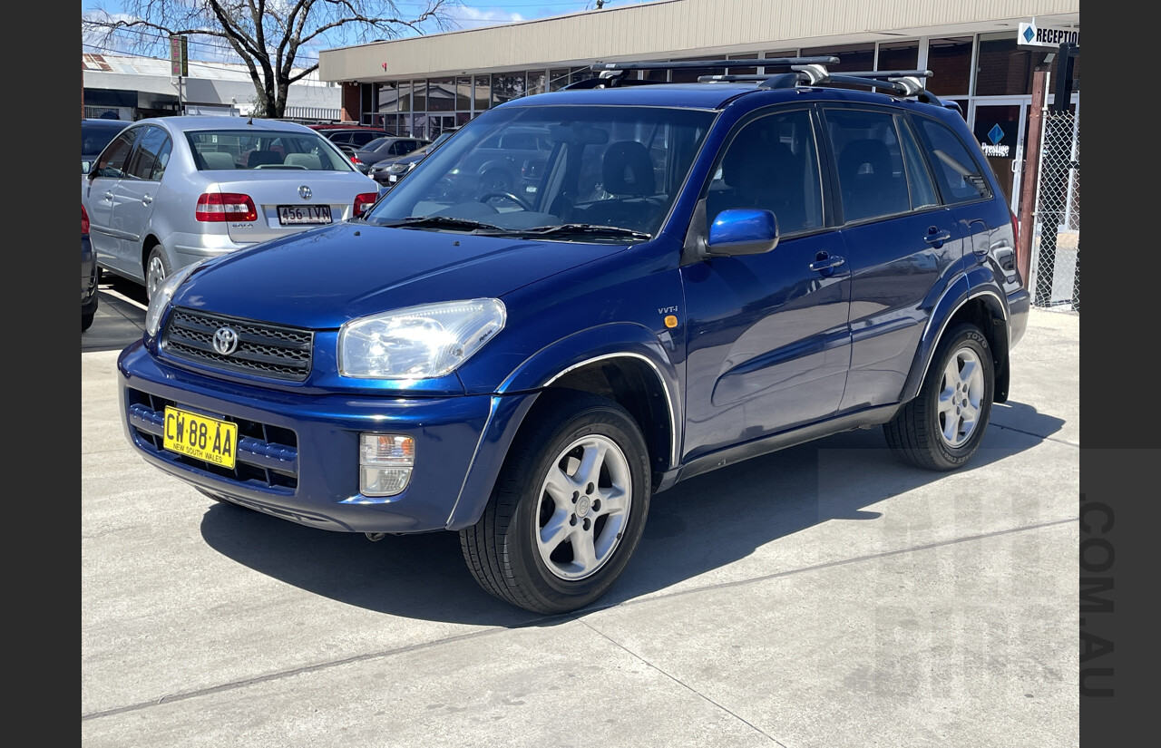 8/2001 Toyota Rav4 Cruiser (4x4) ACA21R 4d Wagon Blue 2.0L