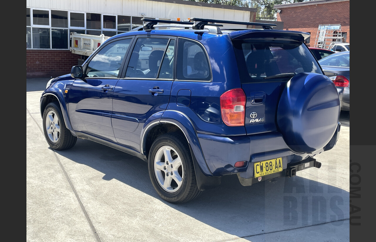 8/2001 Toyota Rav4 Cruiser (4x4) ACA21R 4d Wagon Blue 2.0L