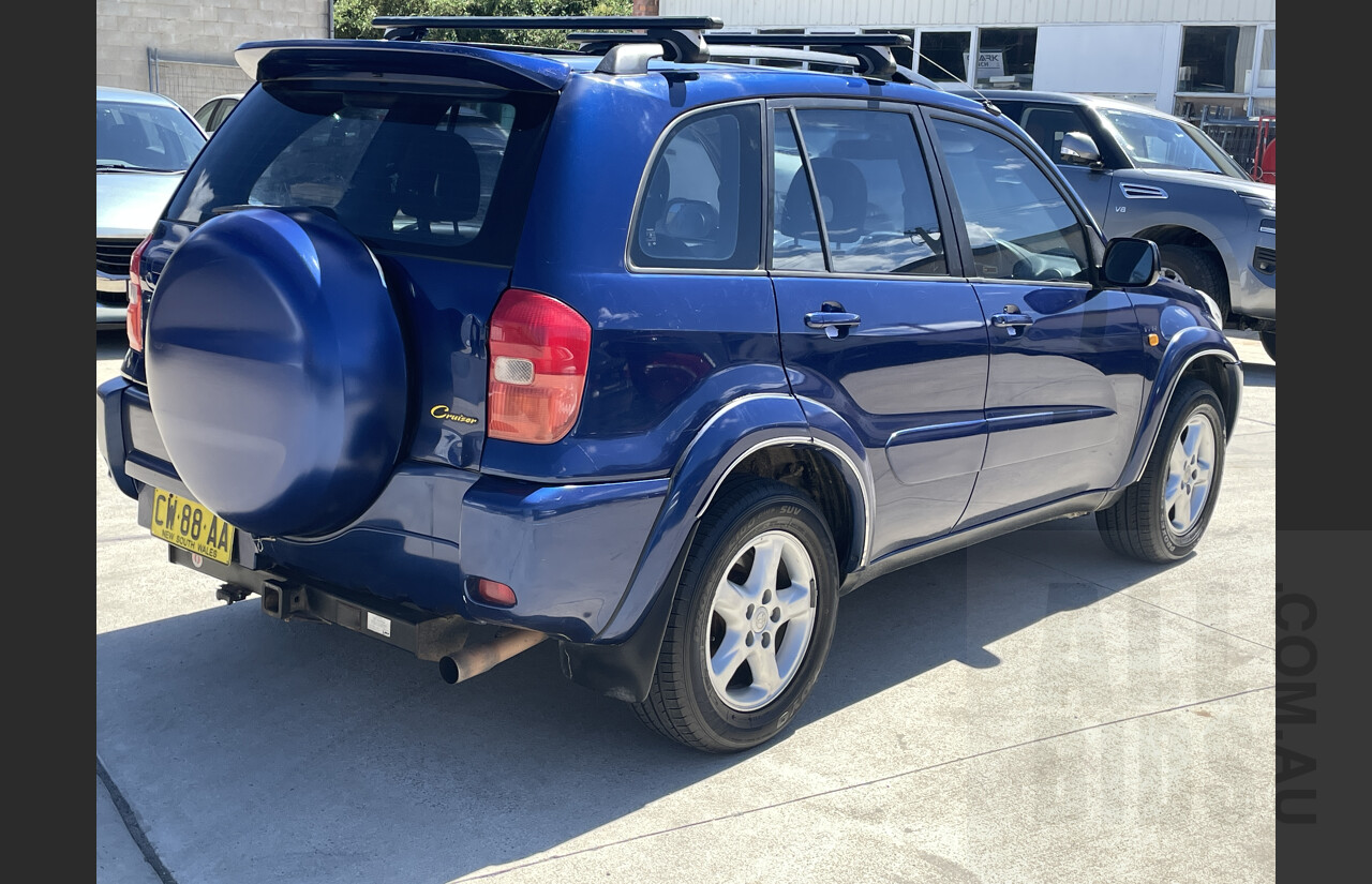 8/2001 Toyota Rav4 Cruiser (4x4) ACA21R 4d Wagon Blue 2.0L