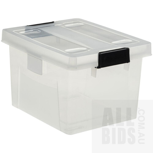 J Burrows 30 Litre File Storage Boxes - Lot of Eight - New