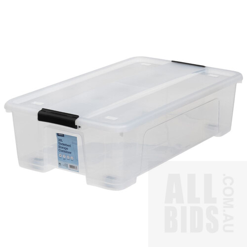 J Burrows 35 Litre Under Bed Storage Container - Lot of Six - New