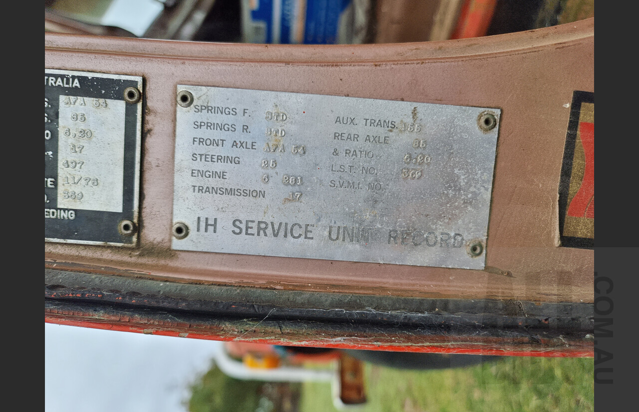 11/1976 International D1610 Ex-Rydal Bush Fire Brigade 2d Fire Truck Red