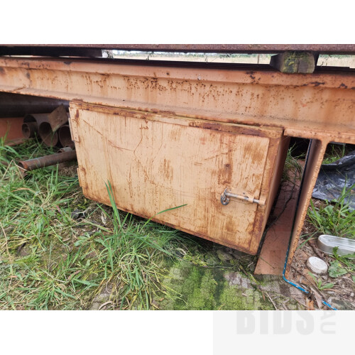 Very Large Custom I-Beam Welding Table with Cast Top