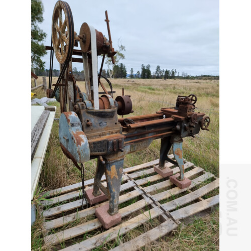 Vintage Nuttall Herbert Cast Iron Metal Lathe