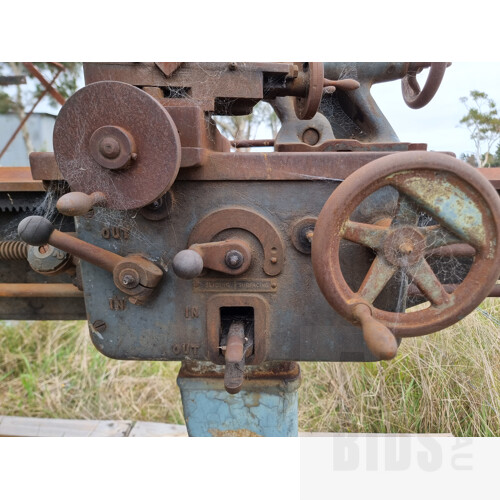 Vintage Nuttall Herbert Cast Iron Metal Lathe