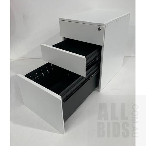 Stilford 3 Drawer Mobile Filing Pedestal White, ORP $229.