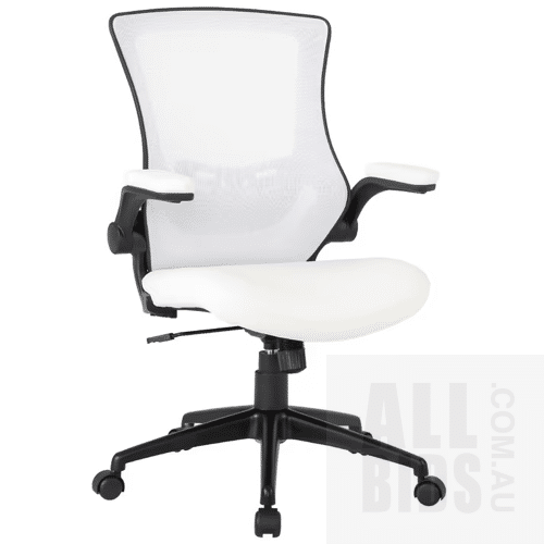 J.Burrows Brighton Medium Back Chair(White) - New - Ex Display