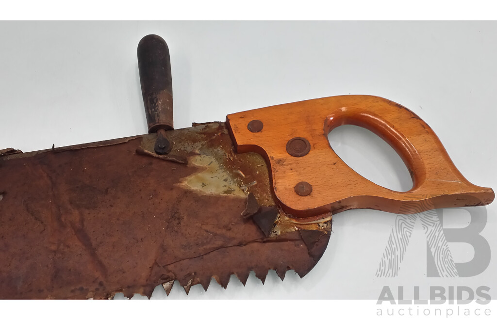 Vintage Warranted Superior Saws 40 Inch Hand Saw