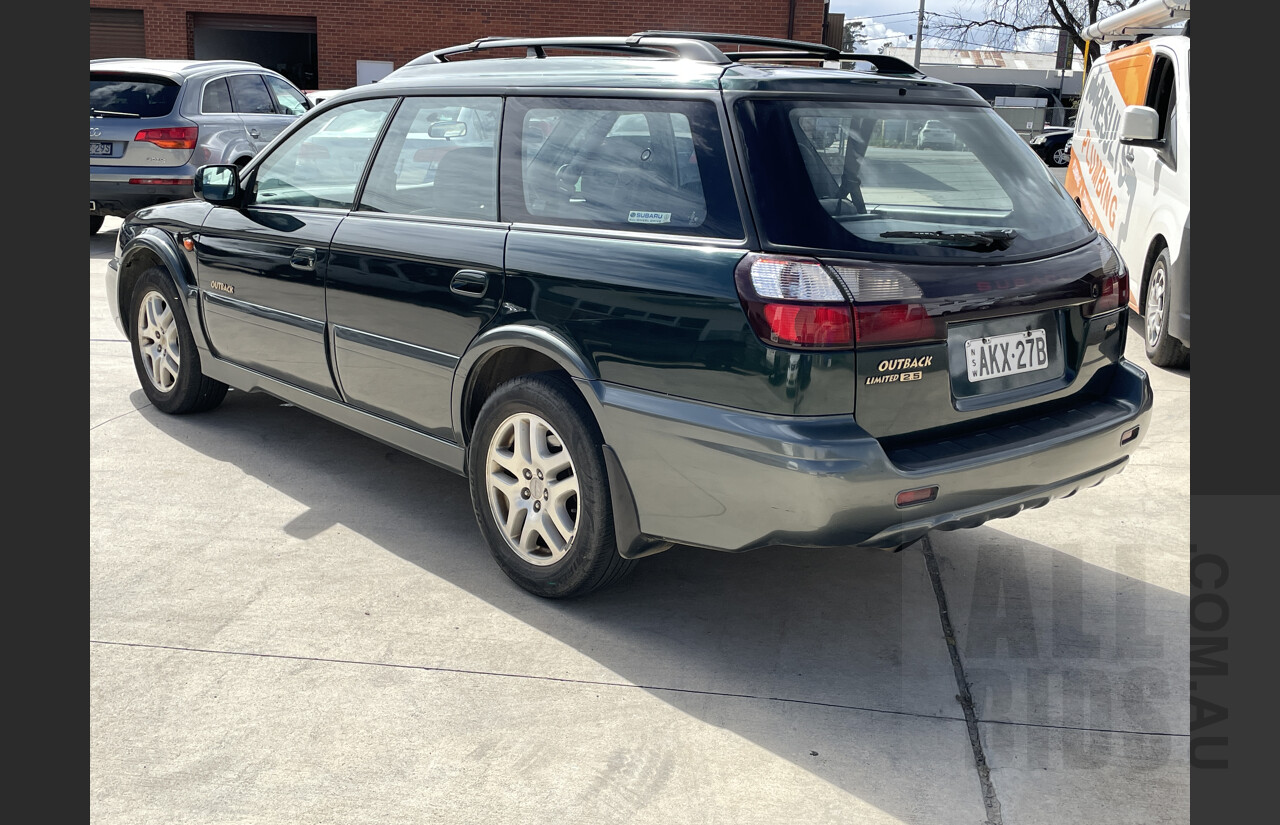 8/2001 Subaru Outback Limited MY01 4d Wagon Green 2.5L