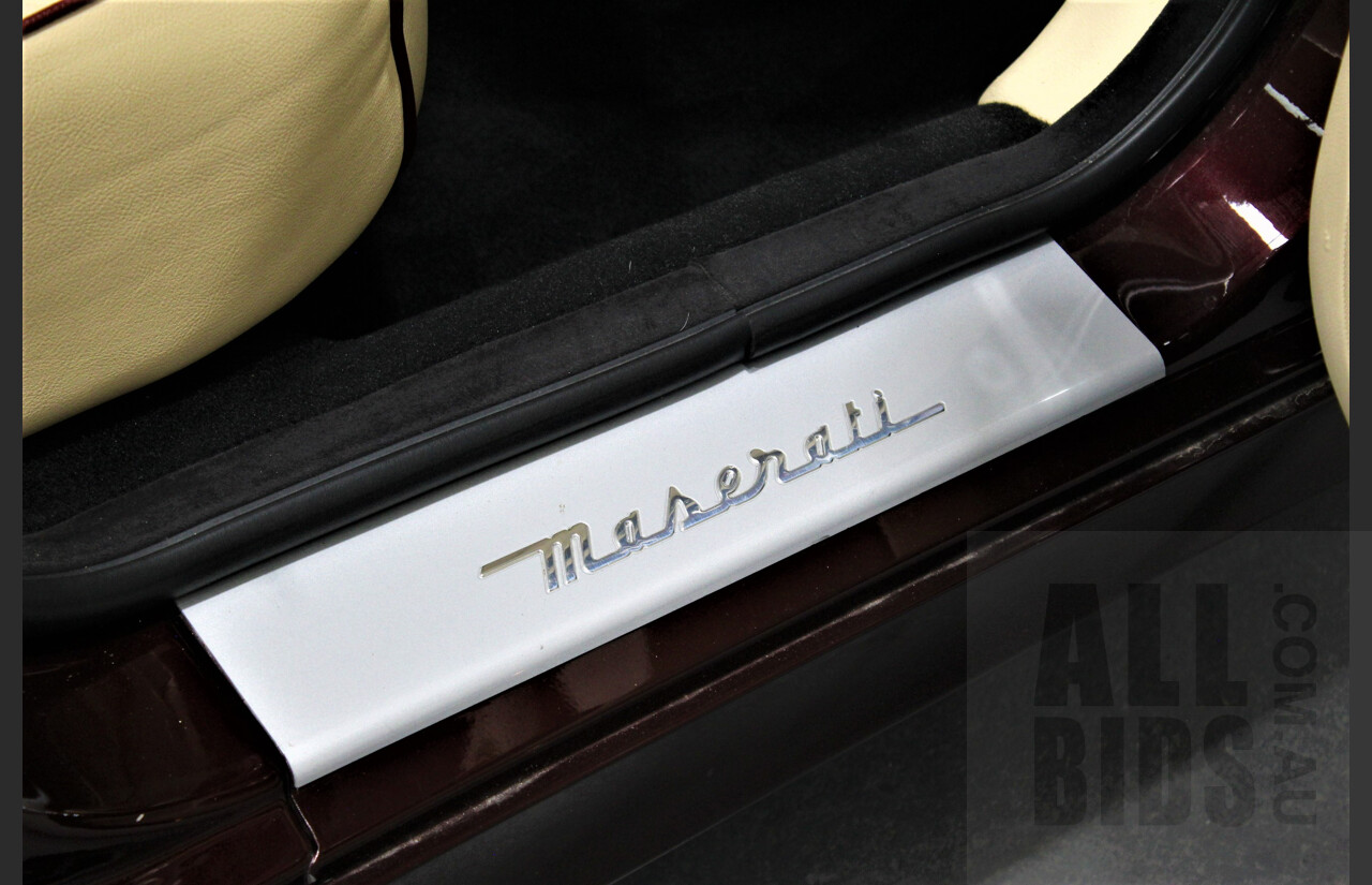 9/2009 Maserati Quattroporte Sport GT-S 4d Sedan Bordeaux Pontevecchio Metallic 4.7L V8