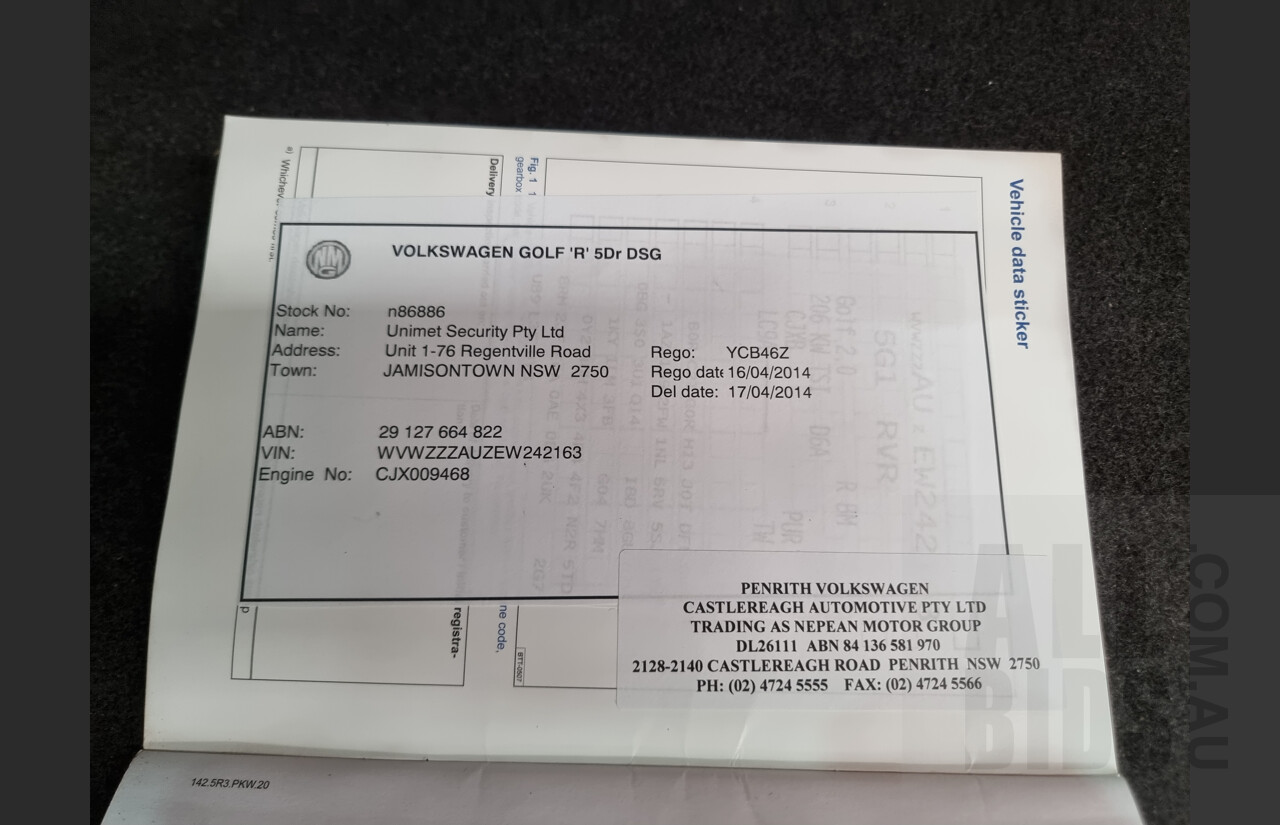 4/2014 Volkswagen Golf R AU MY14 5d Hatchback White 2.0L Turbo - APR Tuned