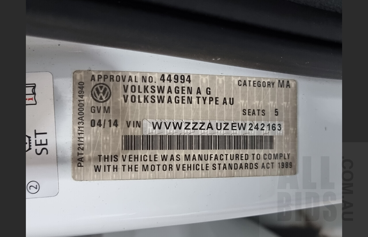 4/2014 Volkswagen Golf R AU MY14 5d Hatchback White 2.0L Turbo - APR Tuned
