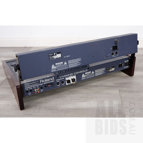 Roland VM-C7200 94inch V-Mixing Console with a Roland Level Meter Bridge MB-24
