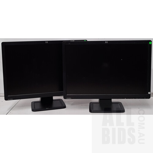 HP (LE2201W) 22 Inch Widescreen LCD Monitor - Lot of Two