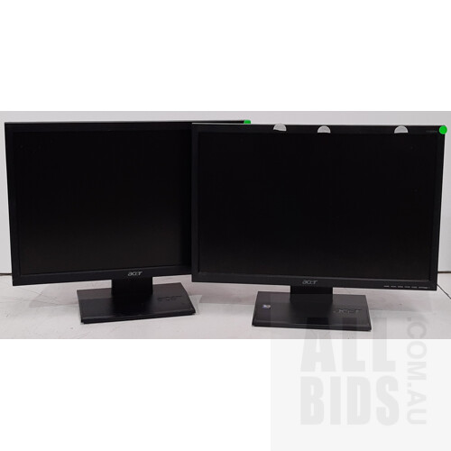 Acer (V193W) 19 Inch Widescreen LCD Monitor - Lot of Two