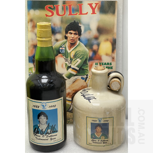 Canberra Raiders Personally Signed Chris O'Sullivan Commemorative Ports and Memorabilia