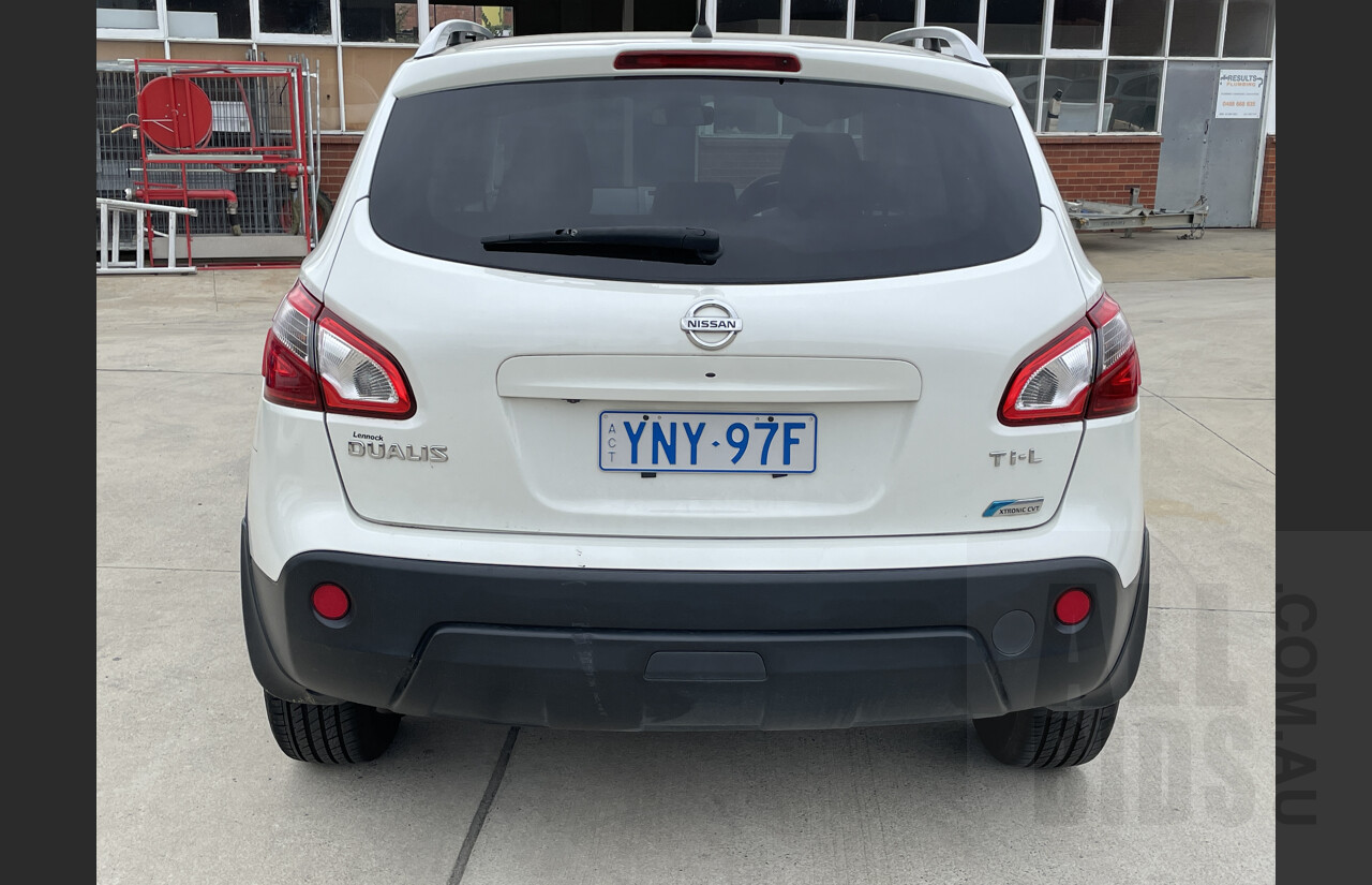 5/2014 Nissan Dualis Ti-L (4x2) J10 MY13 4d Wagon White 2.0L