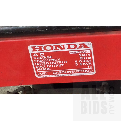 Honda ES5500 Four Stroke Petrol Generator