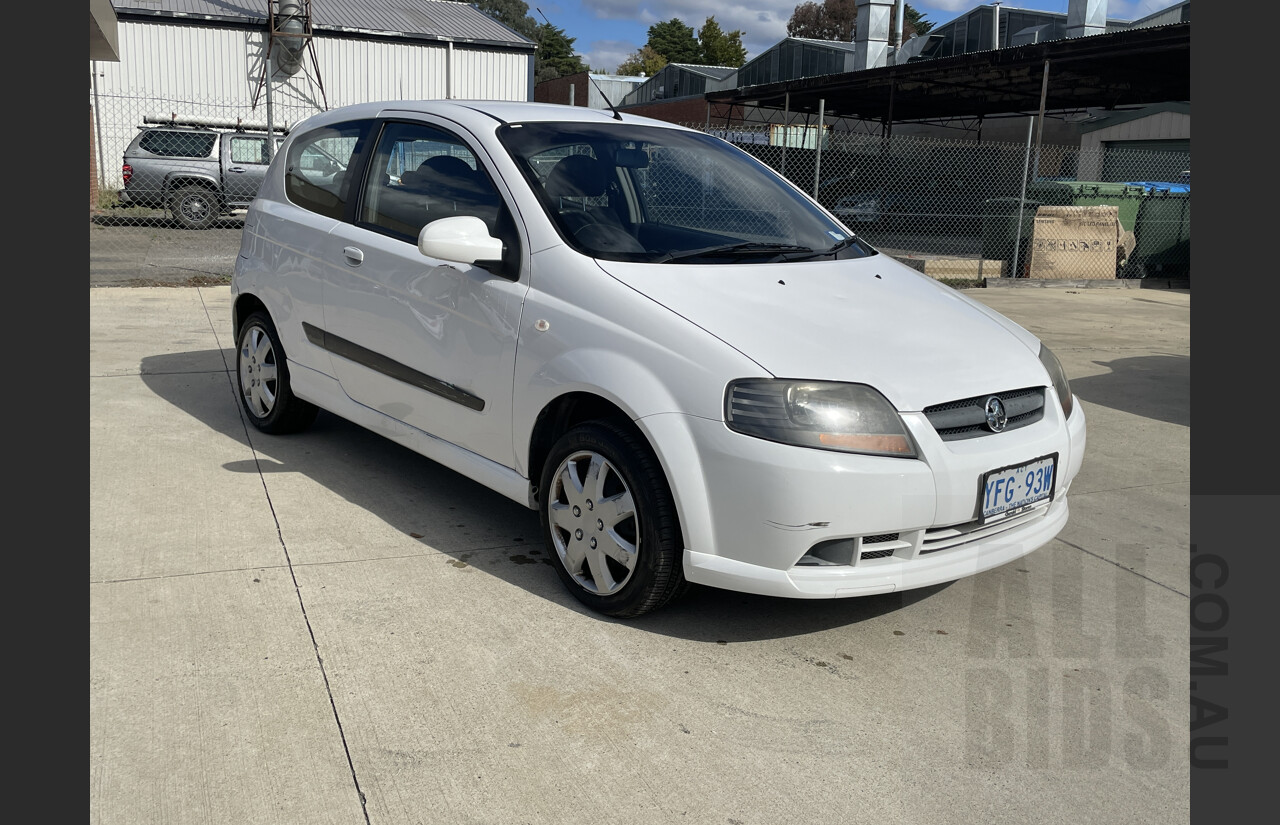 12/2007 Holden Barina  TK MY07 3d Hatchback White 1.6L