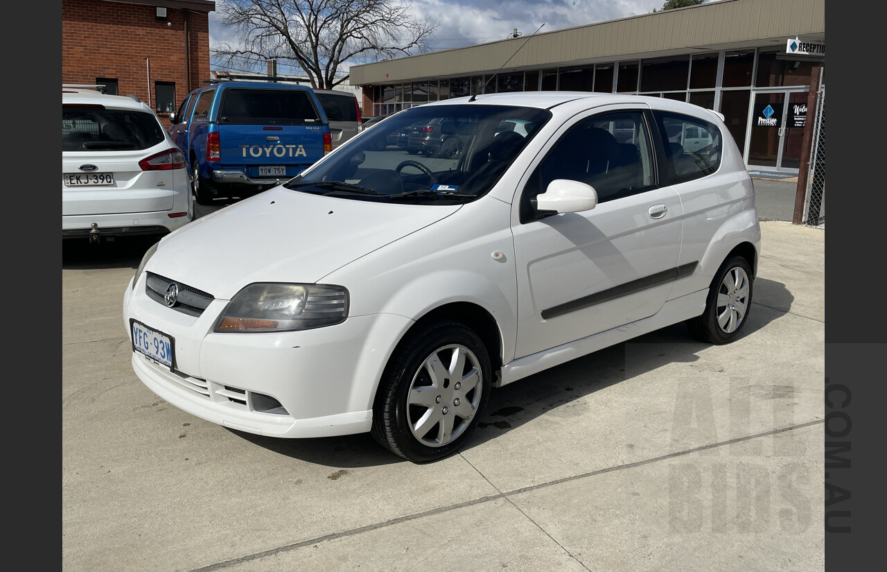 12/2007 Holden Barina  TK MY07 3d Hatchback White 1.6L