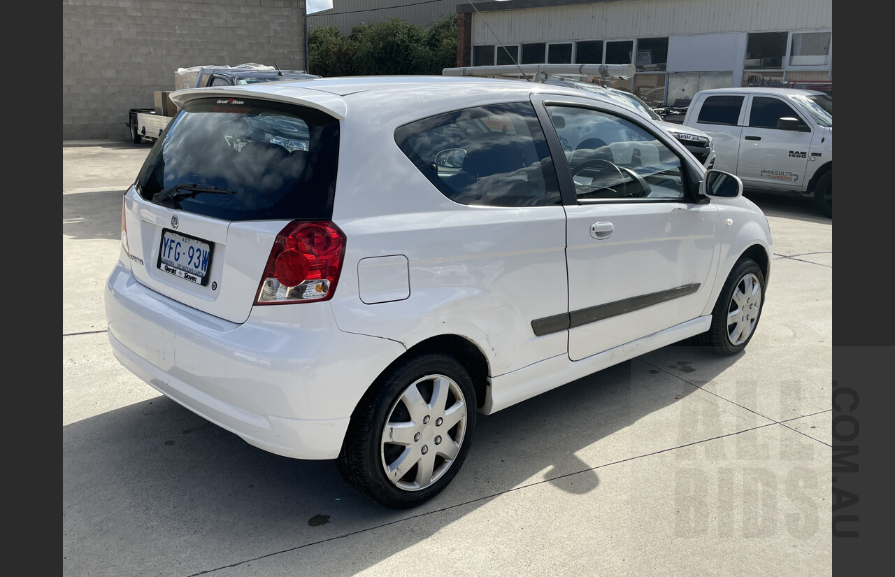 12/2007 Holden Barina  TK MY07 3d Hatchback White 1.6L