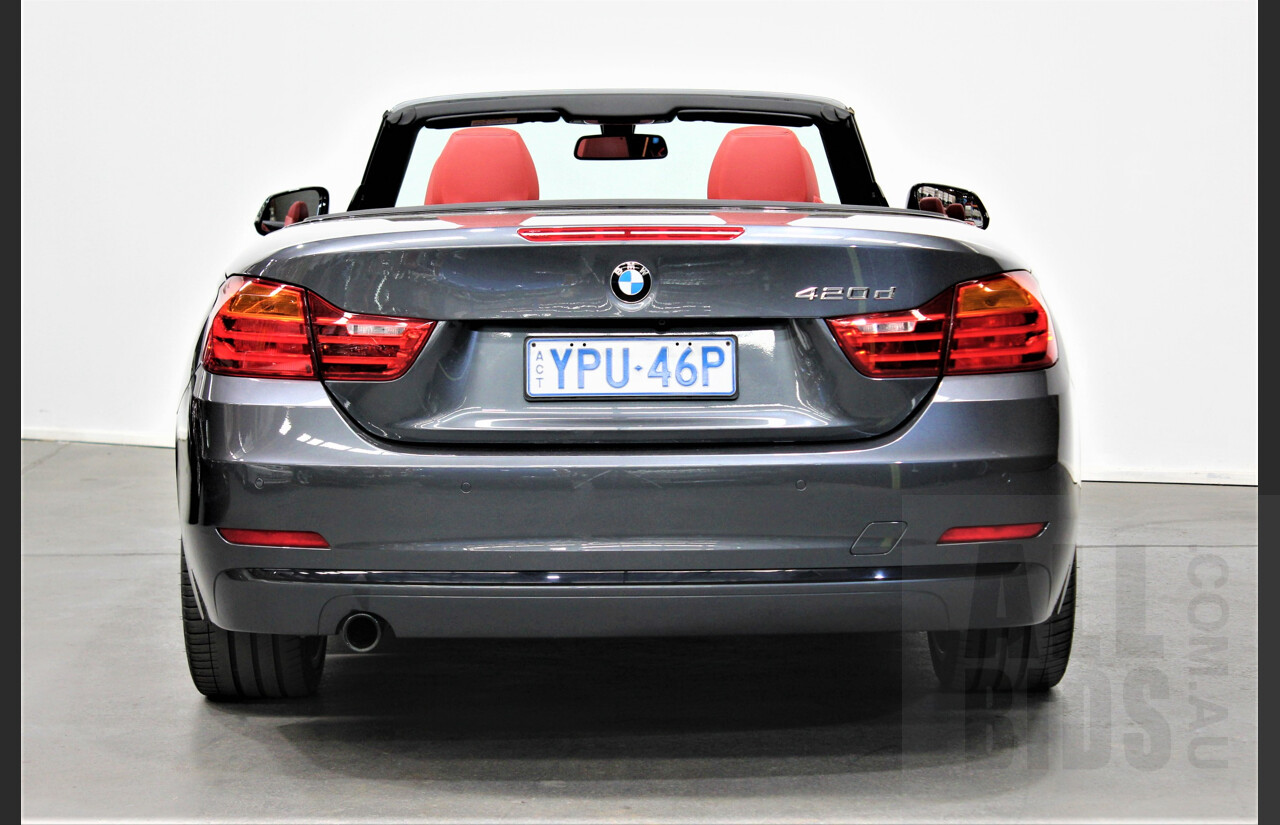 4/2014 BMW 420d Sport Line F32 2d Convertible Grey 2.0L Turbo Diesel