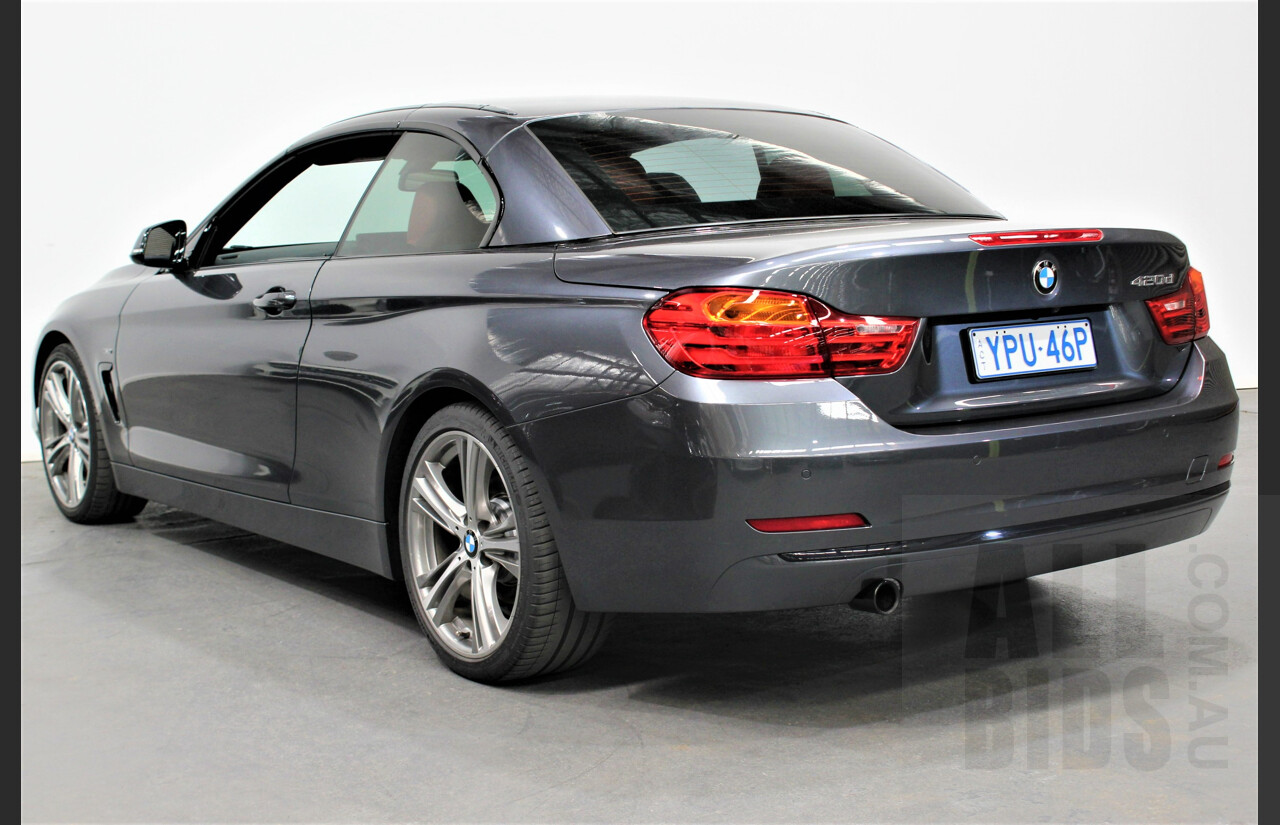 4/2014 BMW 420d Sport Line F32 2d Convertible Grey 2.0L Turbo Diesel